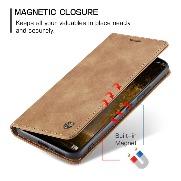 For Xiaomi Redmi Note 13 4G CaseMe 013 Multifunctional Horizontal Flip Leather Phone Case(Brown) by CaseMe