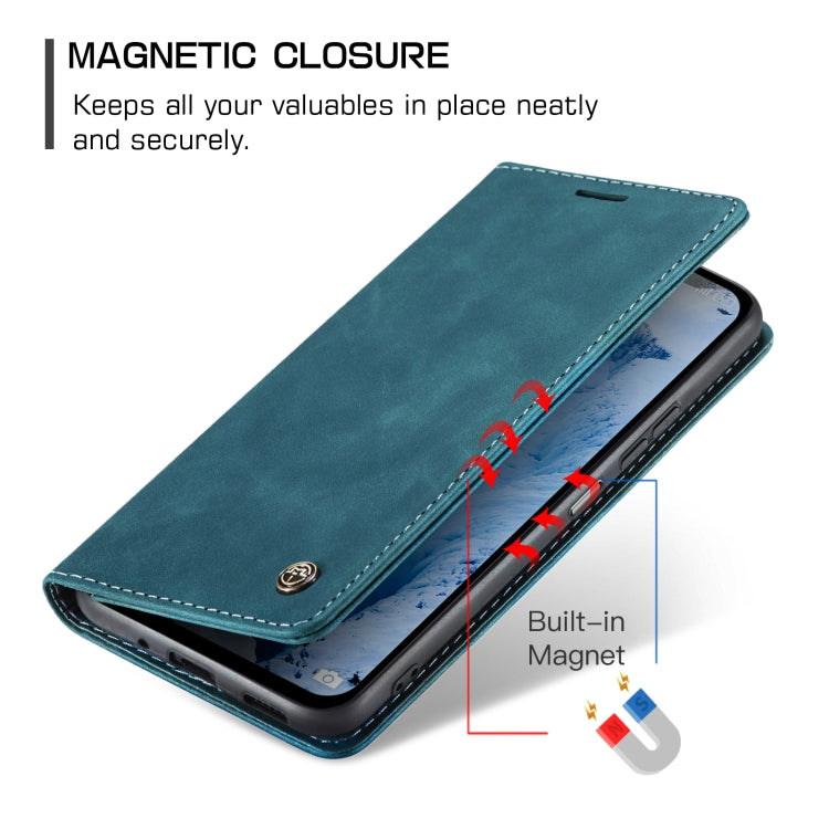 For Xiaomi Redmi Note 13 5G CaseMe 013 Multifunctional Horizontal Flip Leather Phone Case(Blue) by CaseMe
