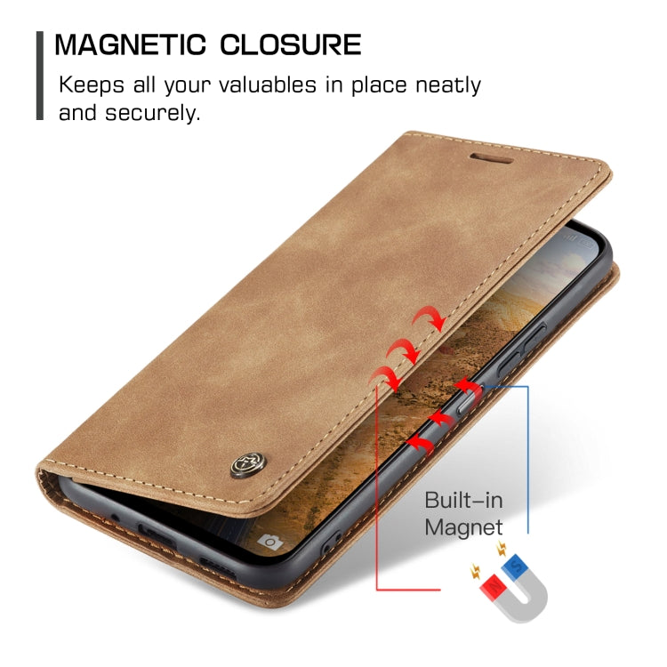 For Xiaomi Redmi Note 13 5G CaseMe 013 Multifunctional Horizontal Flip Leather Phone Case(Brown) by CaseMe