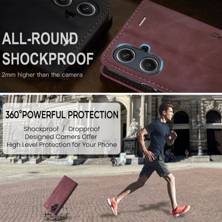 For Xiaomi Redmi Note 13 Pro+ CaseMe 013 Multifunctional Horizontal Flip Leather Phone Case(Wine Red) - Xiaomi Cases by CaseMe | Online Shopping UK | buy2fix