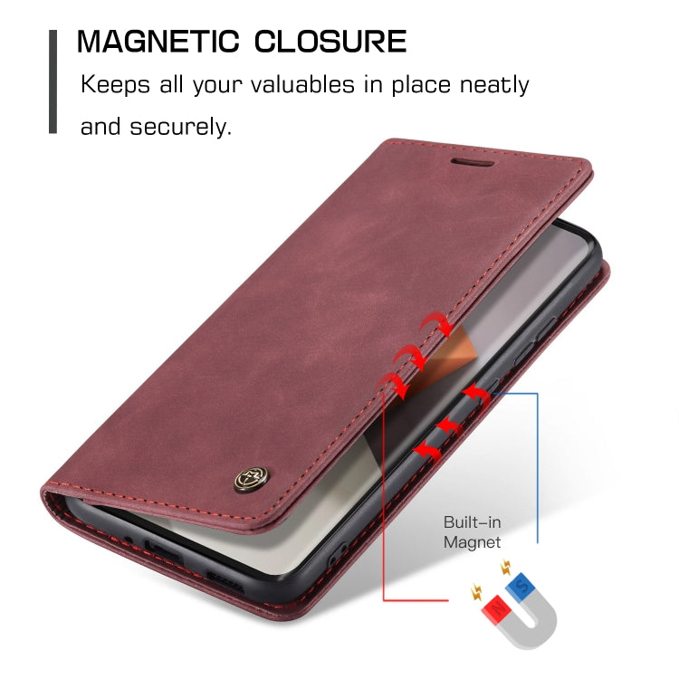 For Xiaomi Redmi Note 13 Pro+ CaseMe 013 Multifunctional Horizontal Flip Leather Phone Case(Wine Red) - Xiaomi Cases by CaseMe | Online Shopping UK | buy2fix