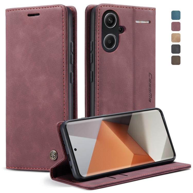 For Xiaomi Redmi Note 13 Pro+ CaseMe 013 Multifunctional Horizontal Flip Leather Phone Case(Wine Red) - Xiaomi Cases by CaseMe | Online Shopping UK | buy2fix