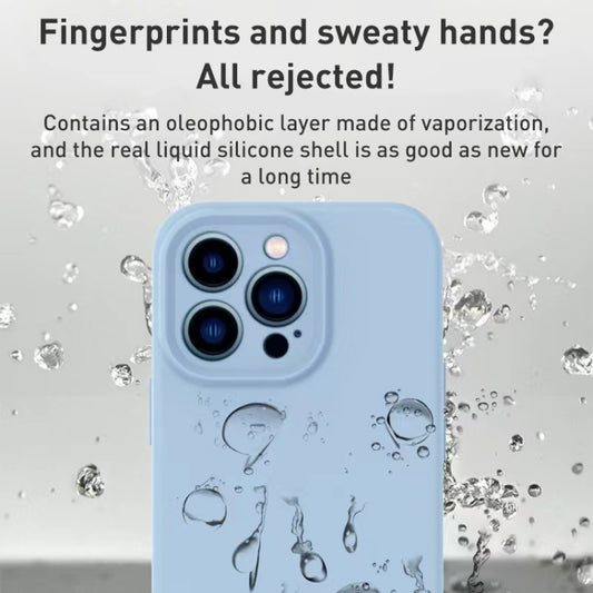 For iPhone 14 Pro Liquid Silicone MagSafe Precision Hole Phone Case(White) by buy2fix