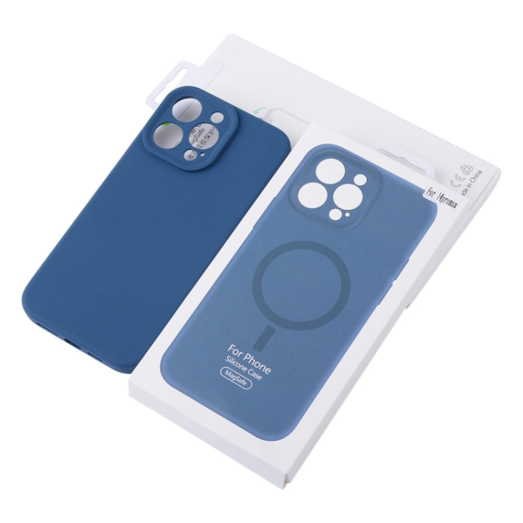 For iPhone 14 Pro Liquid Silicone MagSafe Precision Hole Phone Case(White) by buy2fix