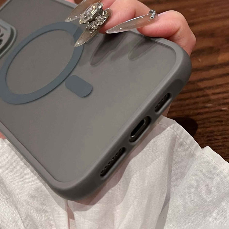 For iPhone 16 MagSafe Magnetic TPU Hybrid PC Phone Case(Titanium Gray) by buy2fix