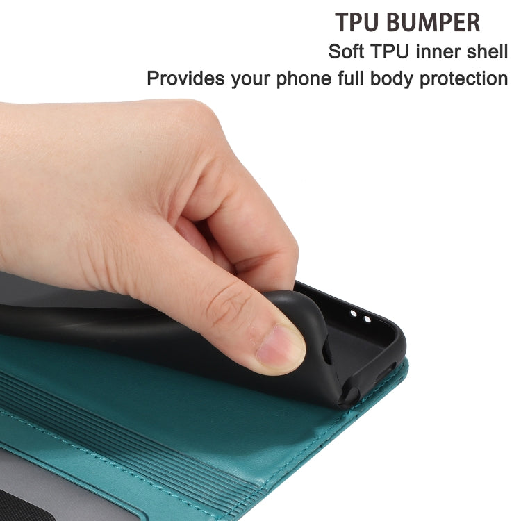 For iPhone 16 Pro Cat Embossing Pattern Leather Phone Case with Lanyard(Blue) by buy2fix