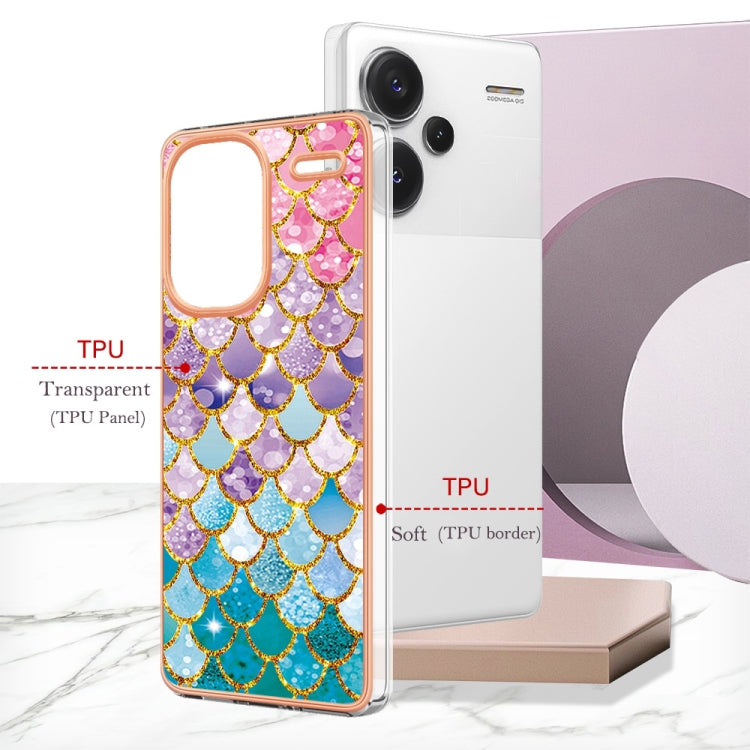 For Xiaomi Redmi Note 13 Pro+ 5G Electroplating IMD TPU Phone Case(Colorful Scales) by buy2fix