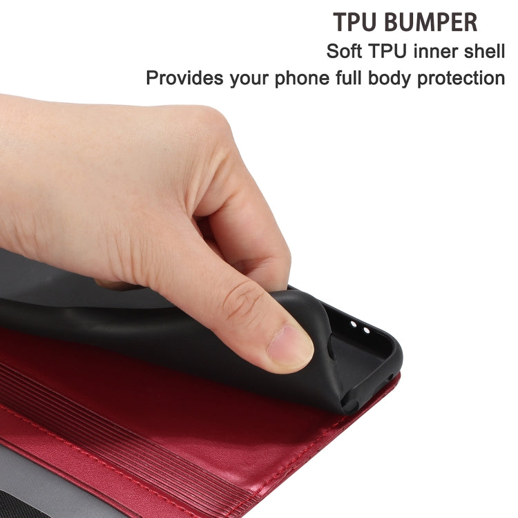 For Xiaomi Poco M6 Pro 4G Cat Embossing Pattern Leather Phone Case with Lanyard(Red) by buy2fix