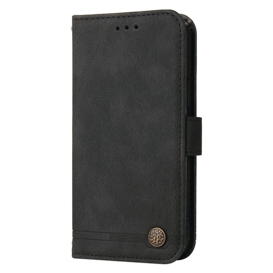 For iPhone 16 Plus Skin Feel Life Tree Leather Phone Case(Black) by buy2fix