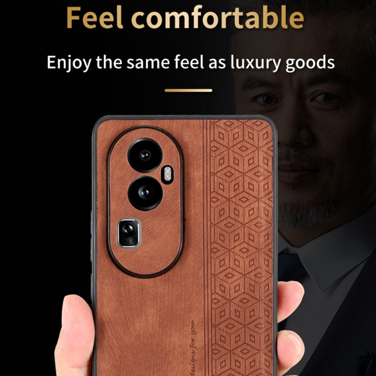 For OPPO Reno10 Pro+ AZNS 3D Embossed Skin Feel Phone Case(Black) by AZNS