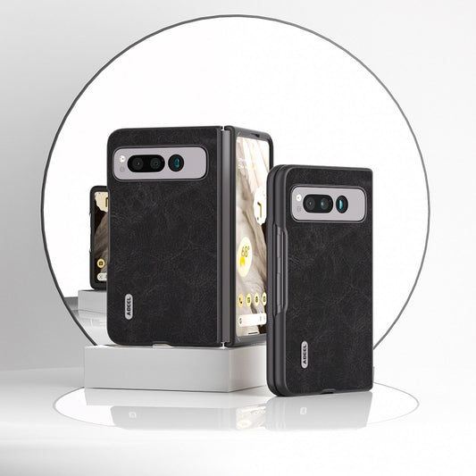 For Google Pixel Fold ABEEL Dream Litchi Texture PU Phone Case(Black) by buy2fix