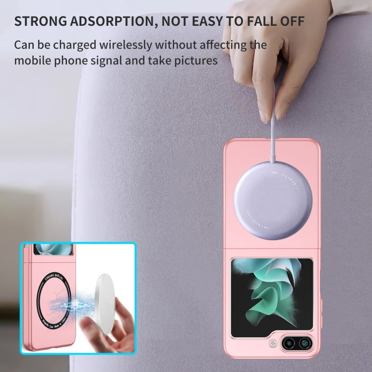 For Samsung Galaxy Z Flip7 FE / Flip6 Magsafe Magnetic Folding PC Phone Case(Pink) by buy2fix