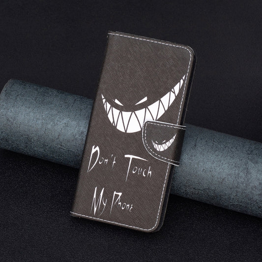 For iPhone 16 Colored Drawing Pattern Leather Phone Case(Smirk) by buy2fix