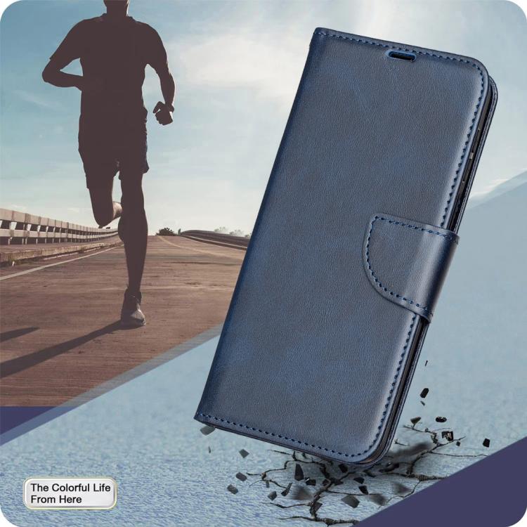 For iPhone Air Lambskin Texture Pure Color Flip Leather Phone Case(Blue) - iPhone Air Cases by buy2fix | Online Shopping UK | buy2fix