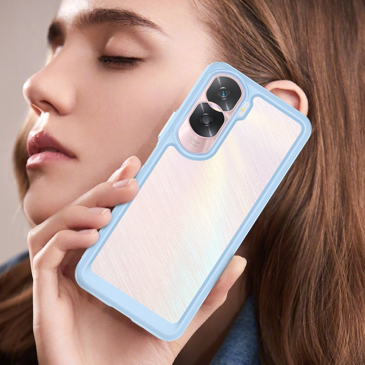 For Honor X50i Colorful Series Acrylic Hybrid TPU Phone Case(Blue) by buy2fix