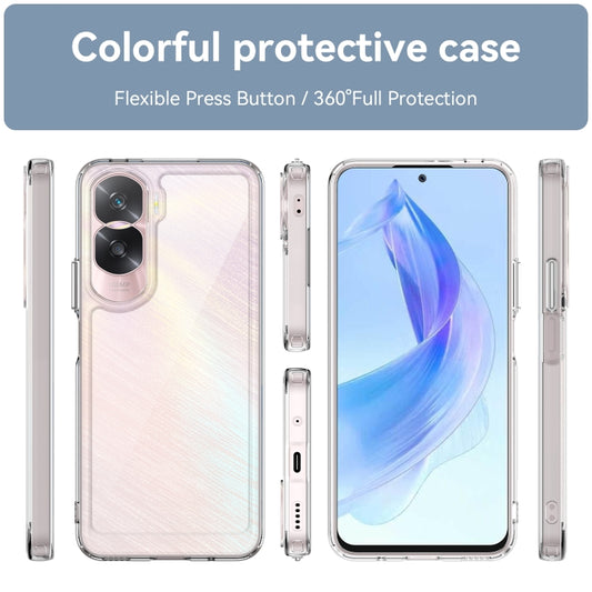 For Honor X50i Colorful Series Acrylic Hybrid TPU Phone Case(Transparent) by buy2fix