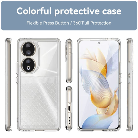 For Honor 80 Colorful Series Acrylic Hybrid TPU Phone Case(Transparent) by buy2fix