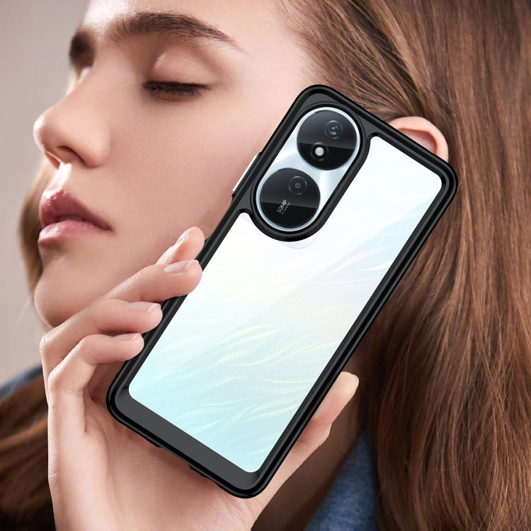 For Honor Play 50 Plus Colorful Series Acrylic Hybrid TPU Phone Case(Black) by buy2fix