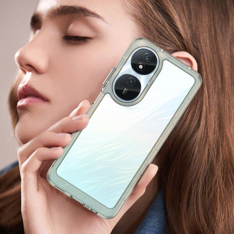 For Honor Play 50 Plus Colorful Series Acrylic Hybrid TPU Phone Case(Transparent Grey) by buy2fix