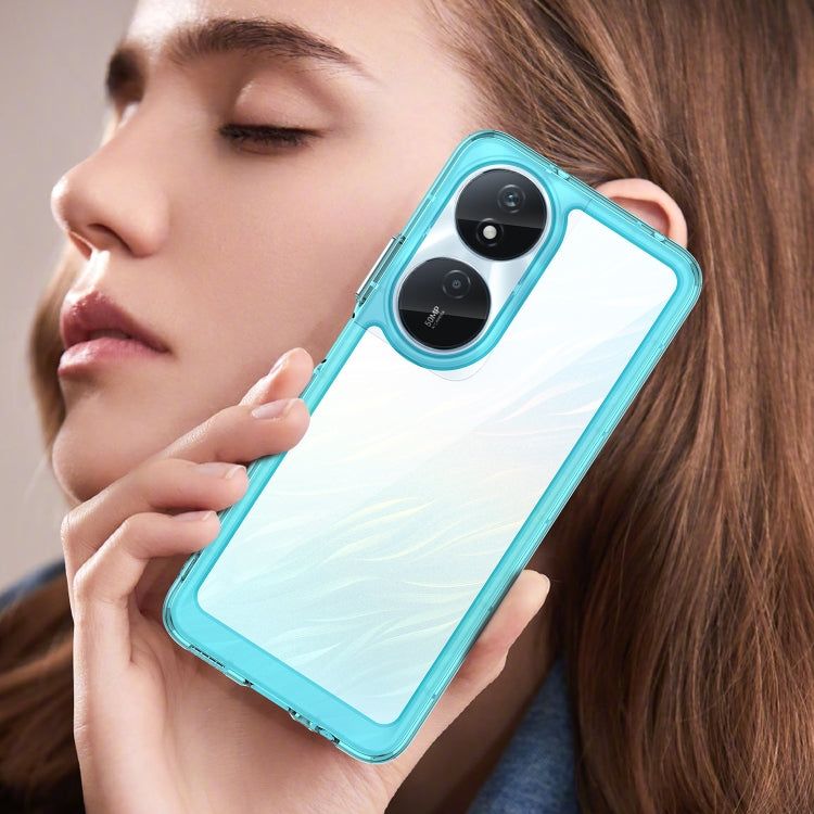 For Honor Play 50 Plus Colorful Series Acrylic Hybrid TPU Phone Case(Transparent Blue) by buy2fix