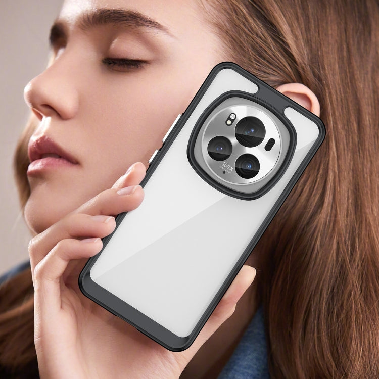 For Honor Magic6 Pro 5G Colorful Series Acrylic Hybrid TPU Phone Case(Black) by buy2fix