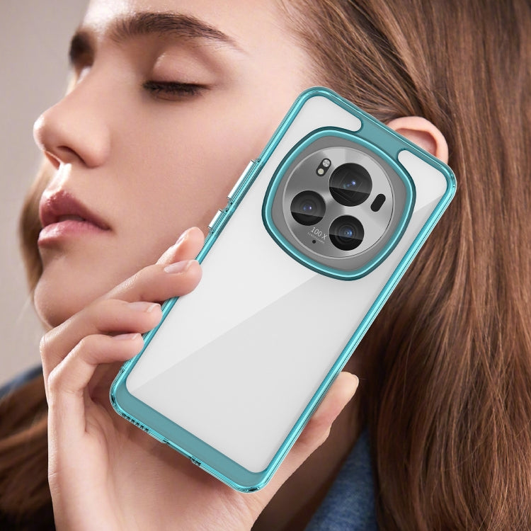 For Honor Magic6 Pro 5G Colorful Series Acrylic Hybrid TPU Phone Case(Transparent Blue) by buy2fix