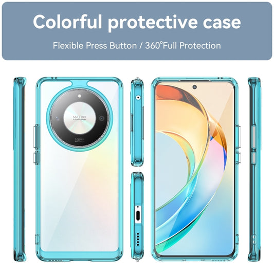 For Honor X50 GT Colorful Series Acrylic Hybrid TPU Phone Case(Transparent Blue) by buy2fix