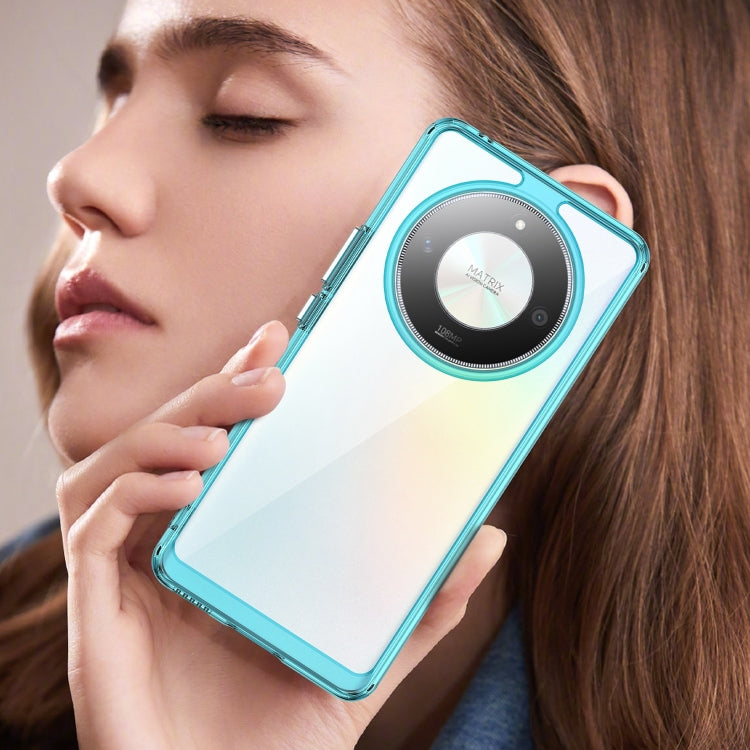 For Honor X50 Pro Colorful Series Acrylic Hybrid TPU Phone Case(Transparent Blue) by buy2fix