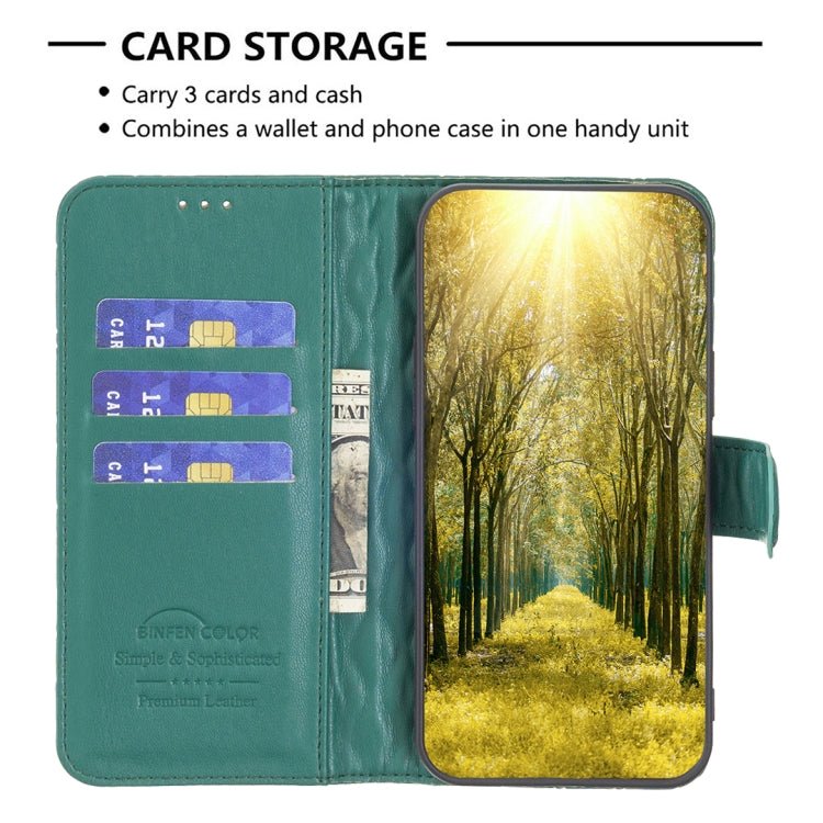 For iPhone 16 Plus Diamond Lattice Wallet Flip Leather Phone Case(Green) by buy2fix