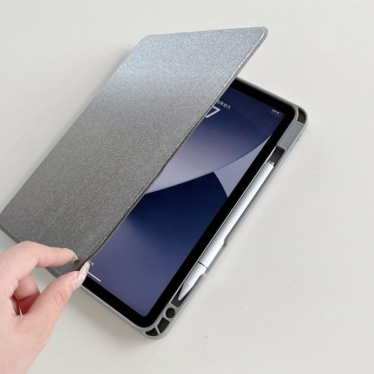 For iPad 10.2 2021 / 2020 / 10.5 Gradient Glitter Magnetic Split Leather Tablet Case(Black) - iPad 10.2 Cases by buy2fix | Online Shopping UK | buy2fix