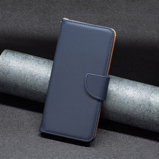 For iPhone 16 Pro Litchi Texture Pure Color Flip Leather Phone Case(Blue) by buy2fix