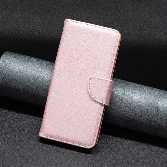 For iPhone 16 Pro Litchi Texture Pure Color Flip Leather Phone Case(Rose Gold) by buy2fix