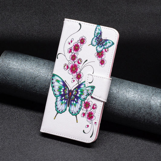 For iPhone 16 Plus Colored Drawing Pattern Flip Leather Phone Case(Flowers Butterfly) by buy2fix