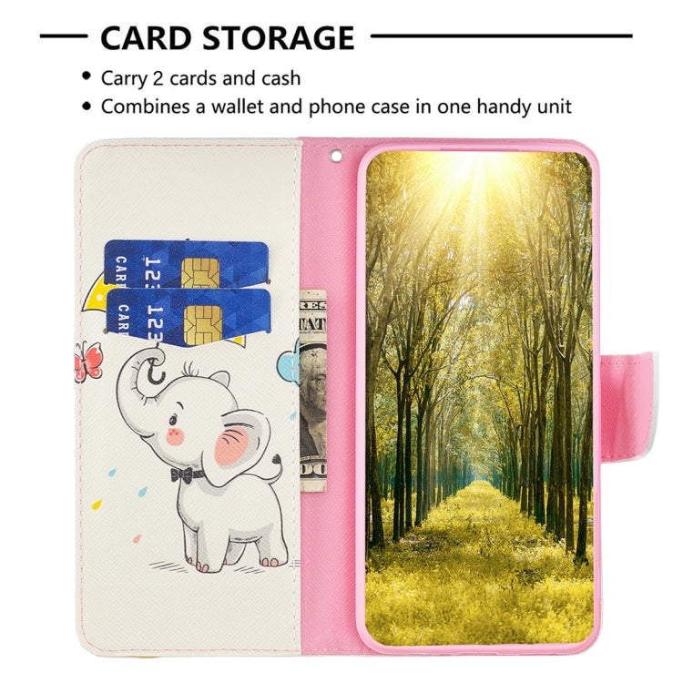 For iPhone 16 Plus Colored Drawing Pattern Flip Leather Phone Case(Umbrella Elephant) by buy2fix
