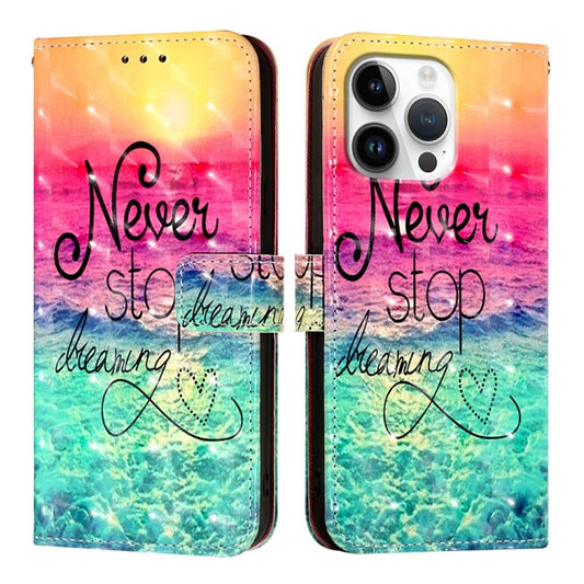 For iPhone 16 Pro Max 3D Painting Horizontal Flip Leather Phone Case(Chasing Dreams) by buy2fix