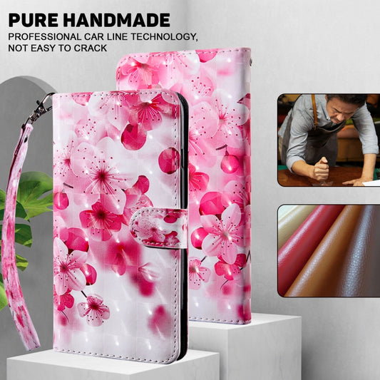 For Google Pixel 9 Pro XL 3D Painted Pattern Leather Phone Case(Red Flower) by buy2fix
