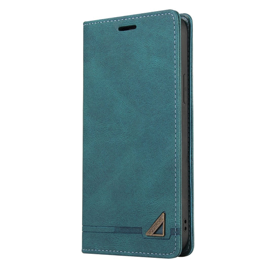 For Xiaomi Redmi Note 12 India/Poco X5 Skin Feel Anti-theft Brush Horizontal Flip Leather Case with Holder(Blue) by buy2fix