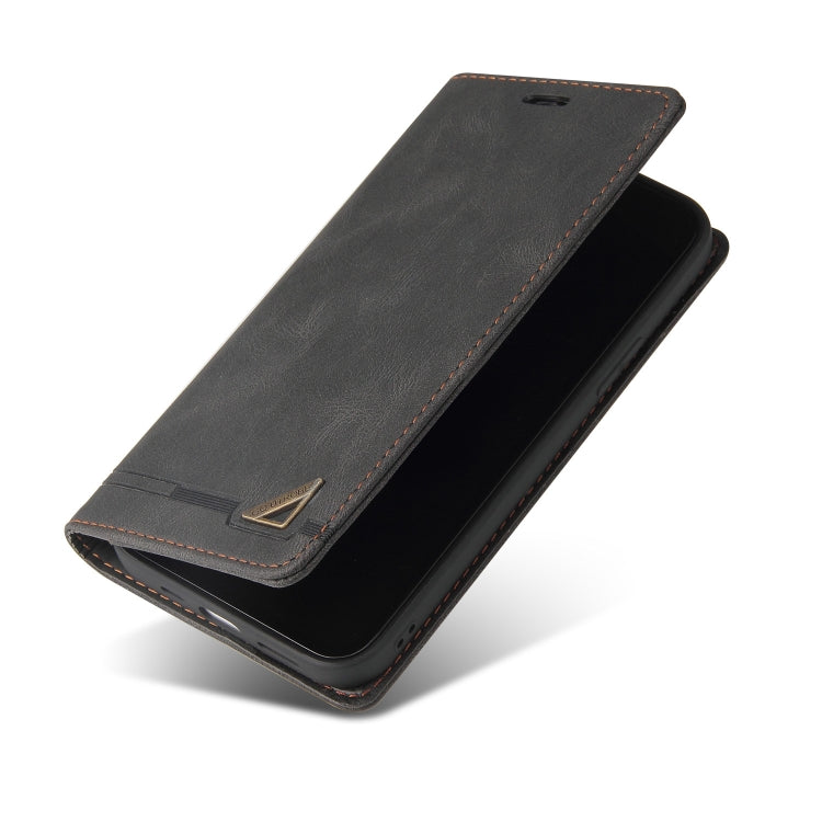 For Xiaomi Redmi Note 13 Pro+ Skin Feel Anti-theft Brush Horizontal Flip Leather Case with Holder(Black) by buy2fix