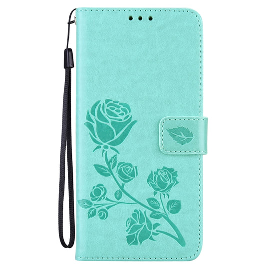 For Samsung Galaxy S23+ 5G Rose Embossed Flip PU Leather Phone Case(Green) by buy2fix