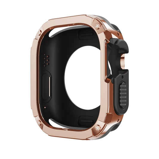 For Apple Watch Ultra 3 / 2 / 1 49mm 2-in-1 PC Hybrid TPU Armor Watch Case(Rose Gold) by buy2fix