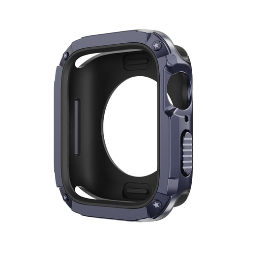 For Apple Watch Series 9 / 8 / 7 41mm 2-in-1 PC Hybrid TPU Armor Watch Case(Midnight Blue) by buy2fix