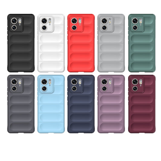 For Motorola Edge 40 5G Magic Shield TPU + Flannel Phone Case(Light Blue) by buy2fix