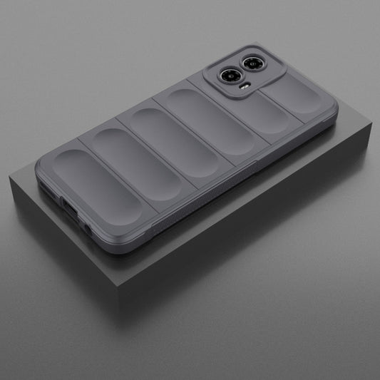 For Motorola Moto G34 5G Magic Shield TPU + Flannel Phone Case(Dark Grey) by buy2fix
