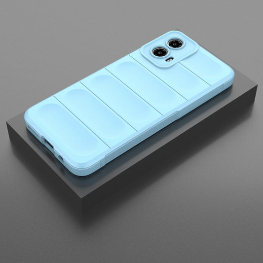 For Motorola Moto G34 5G Magic Shield TPU + Flannel Phone Case(Light Blue) by buy2fix