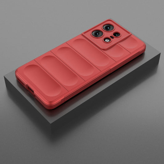 For Motorola Edge 50 Pro 5G Global Magic Shield TPU + Flannel Phone Case(Red) by buy2fix