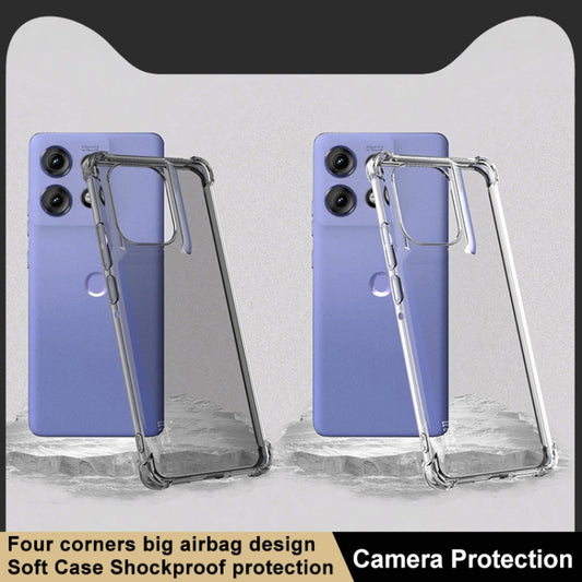 For Motorola Edge 50 Pro imak Shockproof Airbag TPU Phone Case(Transparent Black) by imak