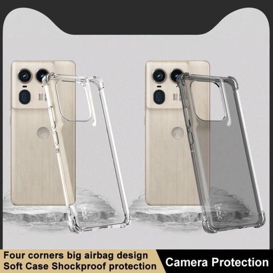 For Motorola Edge 50 Ultra 5G imak Shockproof Airbag TPU Phone Case(Transparent Black) by imak