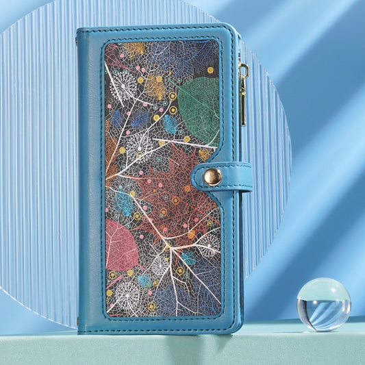 For Samsung Galaxy M55 5G ESEBLE Star Series Lanyard Zipper Wallet RFID Leather Case(Blue) - Galaxy Phone Cases by ESEBLE | Online Shopping UK | buy2fix