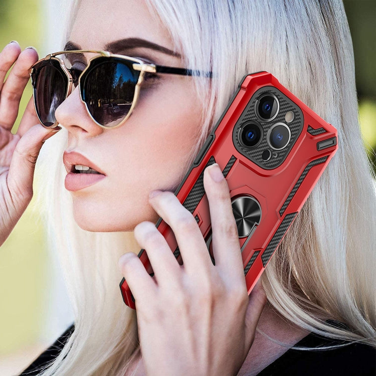 For iPhone 15 Warship Armor 2 in 1 Shockproof Phone Case(Rose Gold) by buy2fix