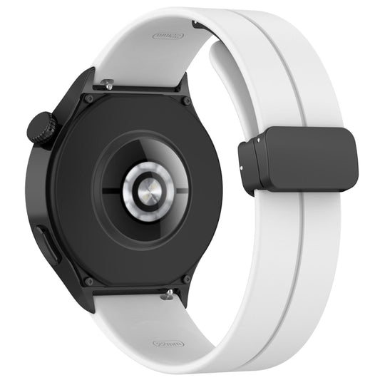 For Huawei Watch 4 / Watch 4 Pro Folding Buckle Silicone Watch Band(White) by buy2fix